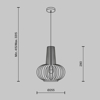 Maytoni roots lampada in legno rustico a sospensione