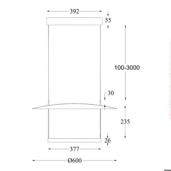 Maytoni ambience lampadario da cucina led 30w 3000k dimmerabile