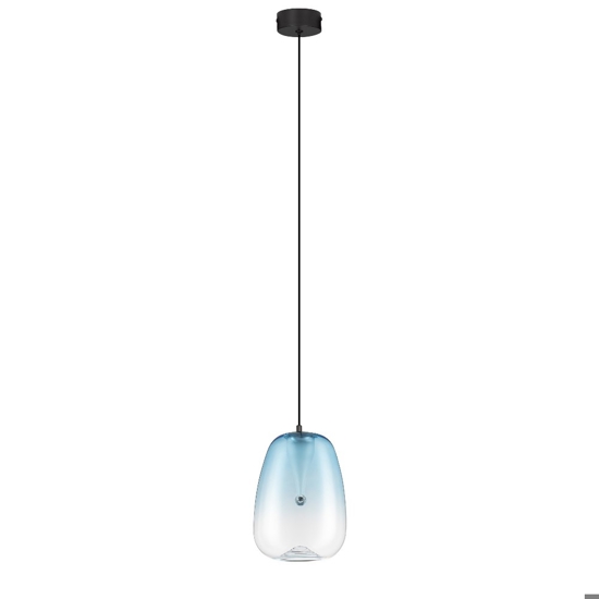 Lampada a sospensione blu da cucina portalampada in vetro led 3000k