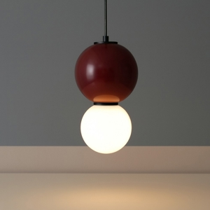 Lampada a sospensione da cucina bordeaux diametro 18cm led 3000k
