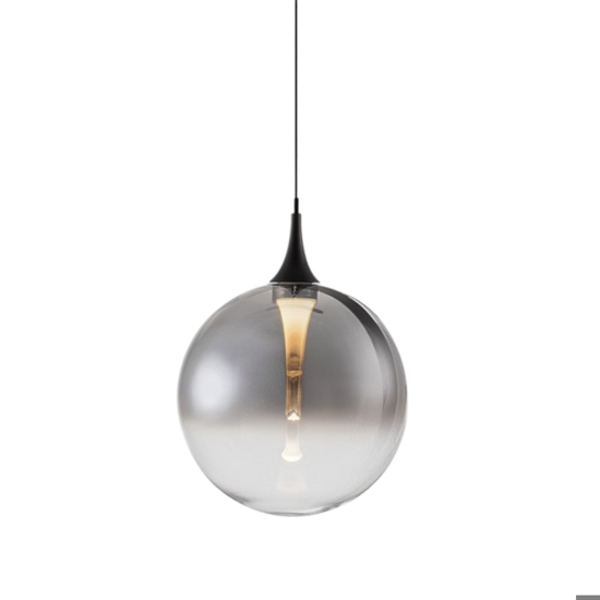Lampada a sospensione per comodino con sfera in vetro led 3000k