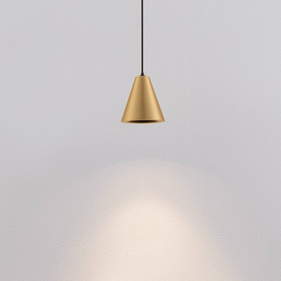 Lampada a sospensione per comodino colore oro led 3000k