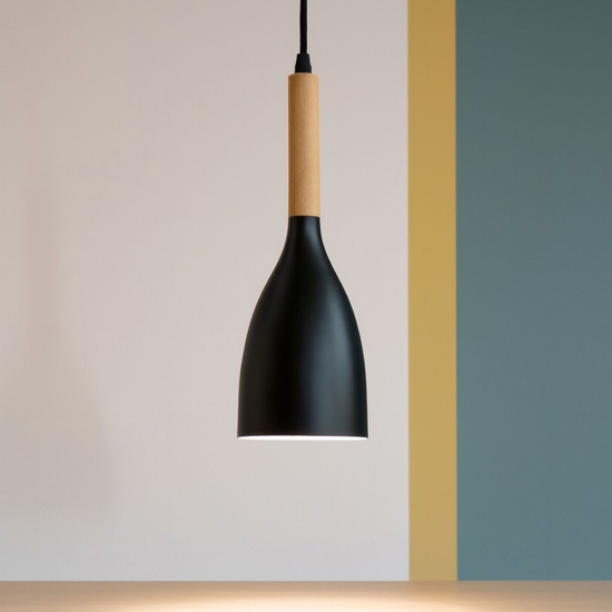 Manhattan sp1 ideal lux  nero lampada a sospensione isola cucina legno naturale Manhattan sp1 ideal lux  nero lampada a sospensione isola cucina legno naturale
