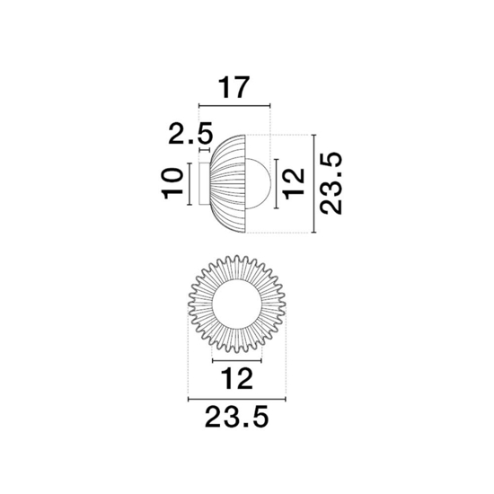 Applique da parete ceramica blu design sfera vetro opaco Applique da parete ceramica blu design sfera vetro opaco