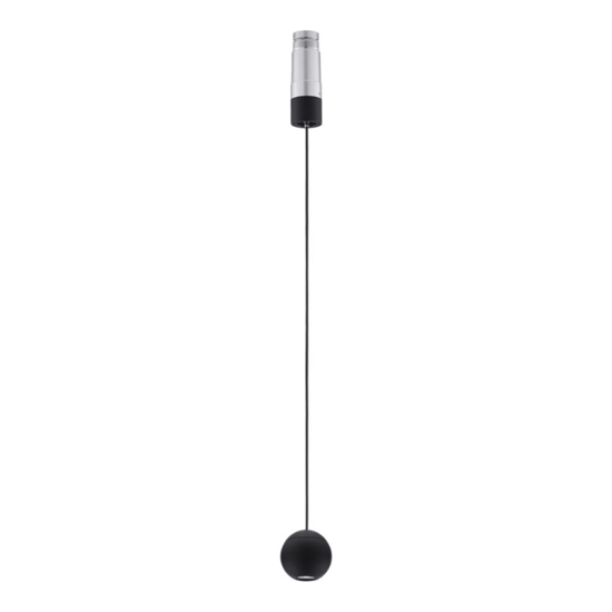 Lampada sospensione spoty led sfera nera da incasso per controsoffitto Lampada sospensione spoty led sfera nera da incasso per controsoffitto