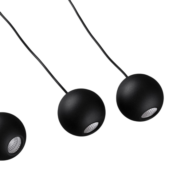 Lampada sospensione spoty led sfera nera da incasso per controsoffitto Lampada sospensione spoty led sfera nera da incasso per controsoffitto