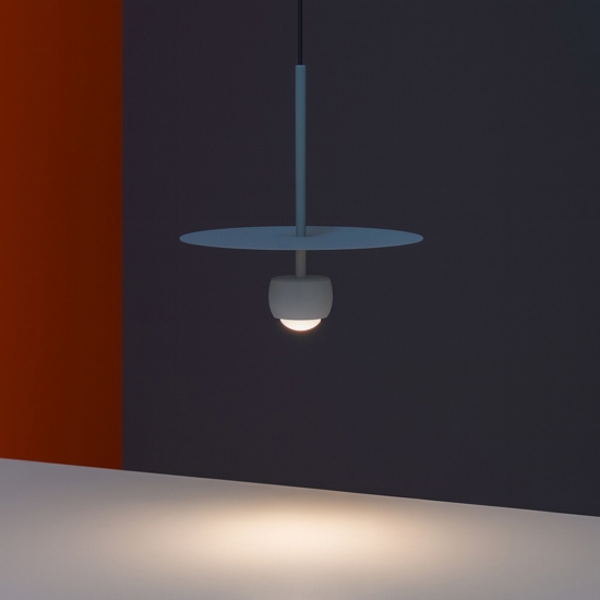 Lampada a sospensione moderna celeste grigio per cucina