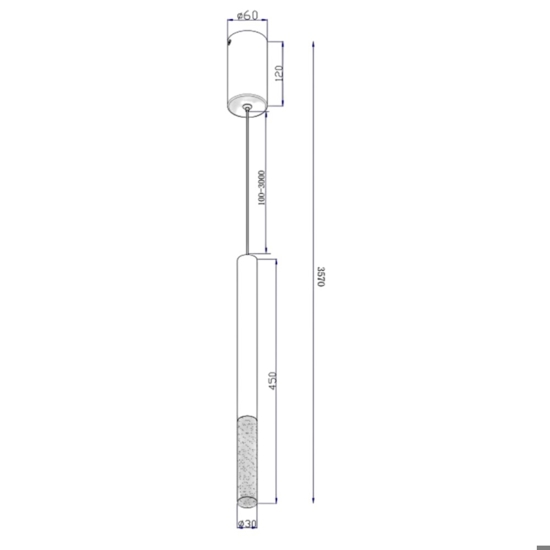 Maytoni pro shade lampada a sospensione led 6w 4000k per comodino