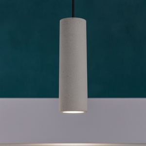 Oak sp1 round lampada sospensione di cemento cilindro ideal lux