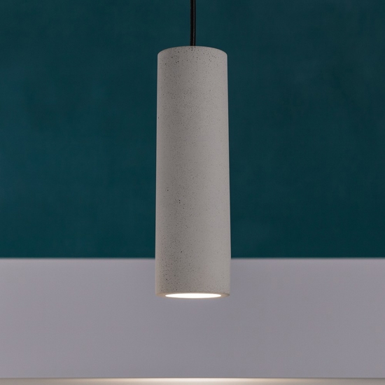 Oak sp1 round lampada sospensione di cemento cilindro ideal lux