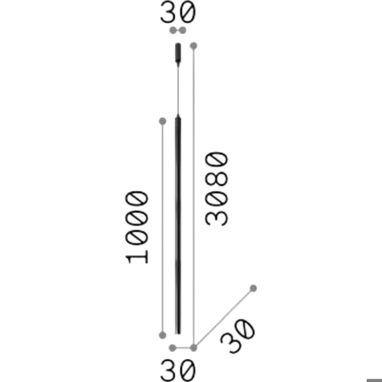 Ideal lux ultrathin sp d100 round cromo lampada a sospensione