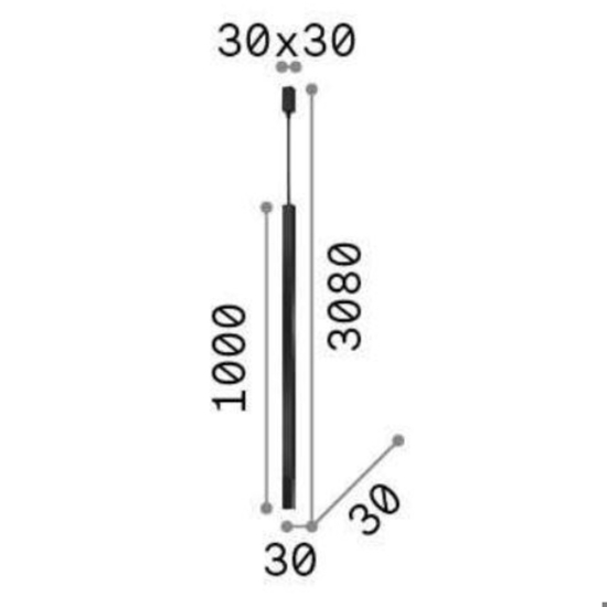 Ideal lux ultrathin lampada a sospensione per isola 100cm led 11,5w 3000k bianco