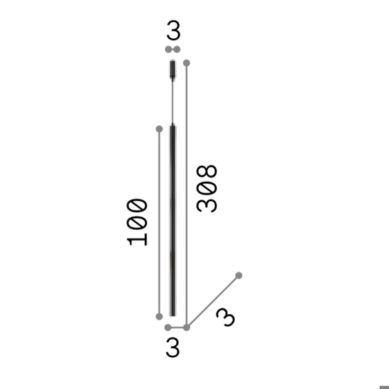 Ideal lux ultrathin lampada a sospensione per isola cucina nero quadrato led 3000k 11,5w 100cm