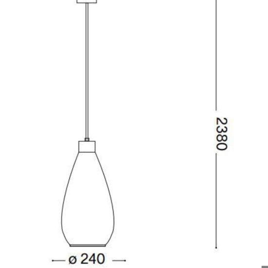 Bergen-1 sp1 ideal lux lampada a sospensione vetro fume