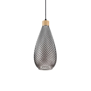 Visualizza i dettagli per Ideal lux bergen-2 sp1 lampada sospensione vetro decorato fume Ideal lux bergen-2 sp1 lampada sospensione vetro decorato fume