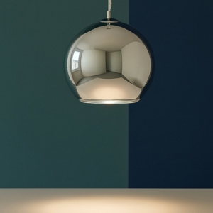 Nemo sp1 d30 lampada a sospensione 30cm sfera vetro cromo