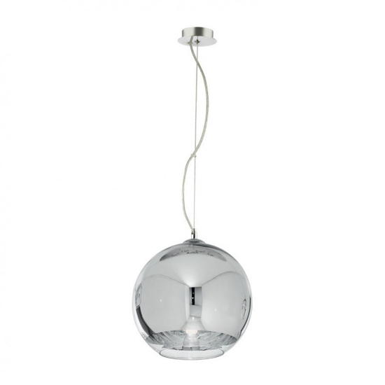 Nemo sp1 d30 lampada a sospensione 30cm sfera vetro cromo