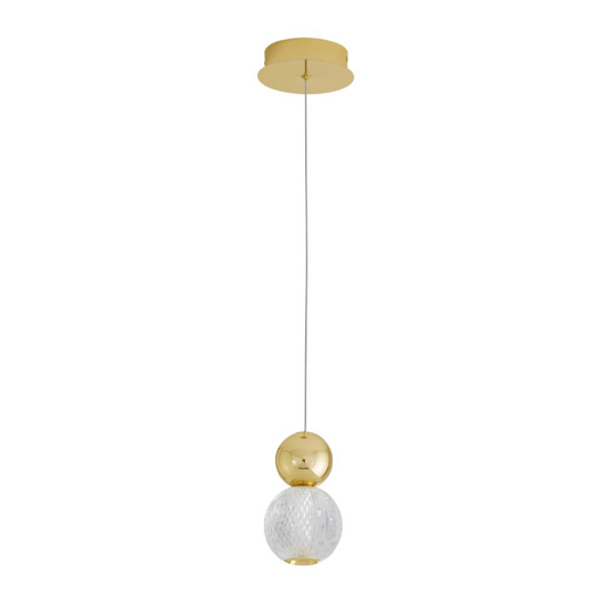 Lampada a sospensione sfera oro per camera da letto