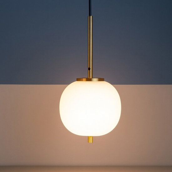 Lampada a sospensione per comodino camera da letto oro
