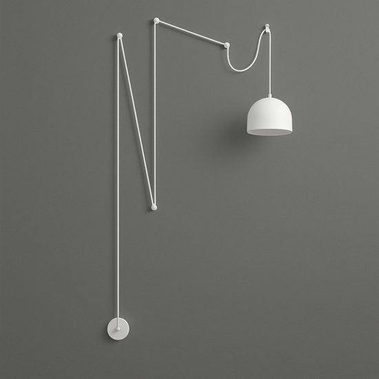 Ideal lux tall sp1 big lampada da parete con decentramento bianca