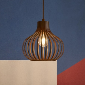 Visualizza i dettagli per Onion sp1 d23 ideal lux lampada a sospenione marrone per tavolo da pranzo Onion sp1 d23 ideal lux lampada a sospenione marrone per tavolo da pranzo
