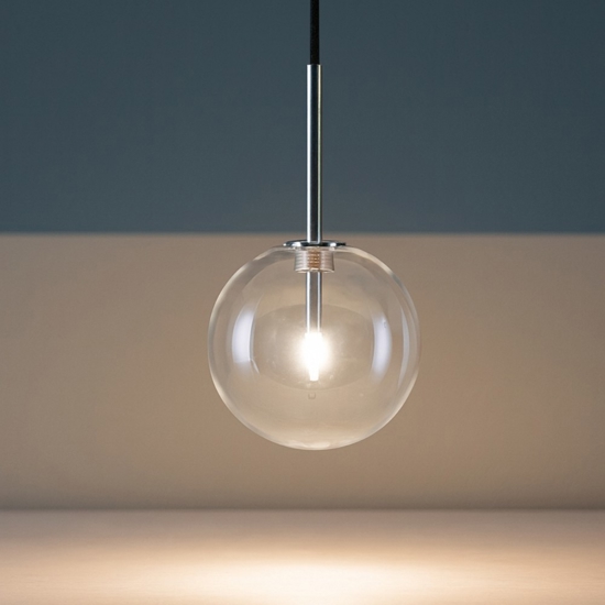 Equinoxe sp1 d25 cromo ideal lux lampada sfera boccia vetro Equinoxe sp1 d25 cromo ideal lux lampada sfera boccia vetro