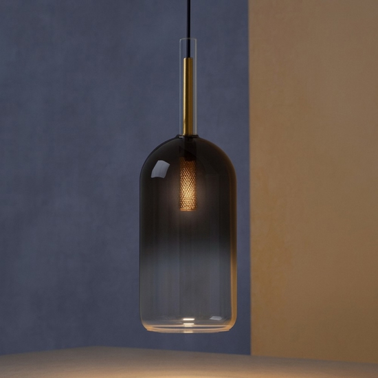 Ideal lux empire sp1 cilindro sospensione vetro grigio fume Ideal lux empire sp1 cilindro sospensione vetro grigio fume