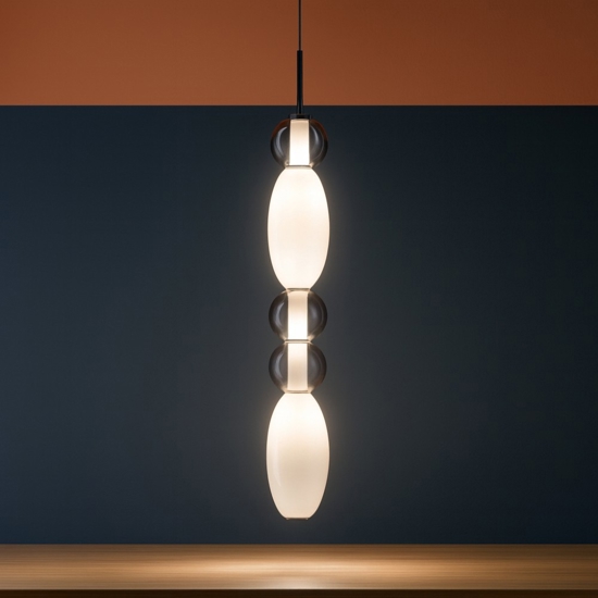 Lumiere-3 sp ideal lux lampada a sospensione di vetro led 39w 3000k per salotto Lumiere-3 sp ideal lux lampada a sospensione di vetro led 39w 3000k per salotto