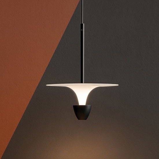 Lampada a sospensione bianco nero led 11w 3000k moderna Lampada a sospensione bianco nero led 11w 3000k moderna