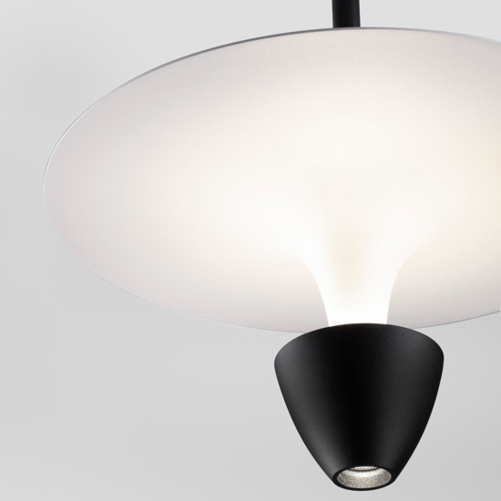 Lampada a sospensione bianco nero led 11w 3000k moderna Lampada a sospensione bianco nero led 11w 3000k moderna