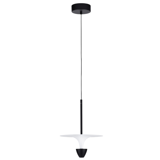 Lampada a sospensione bianco nero led 11w 3000k moderna Lampada a sospensione bianco nero led 11w 3000k moderna