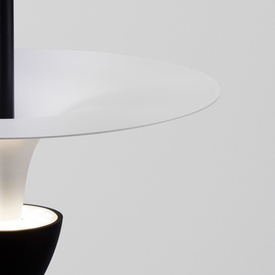 Lampada a sospensione bianco nero led 11w 3000k moderna Lampada a sospensione bianco nero led 11w 3000k moderna