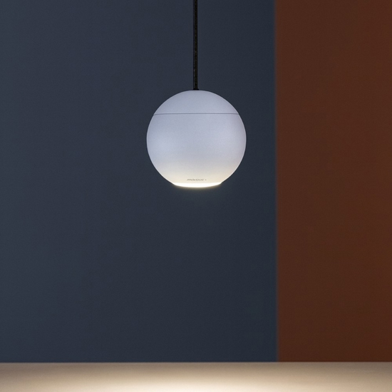Lampada spoty sfera bianca a sospensione da incasso per controsoffitto Lampada spoty sfera bianca a sospensione da incasso per controsoffitto