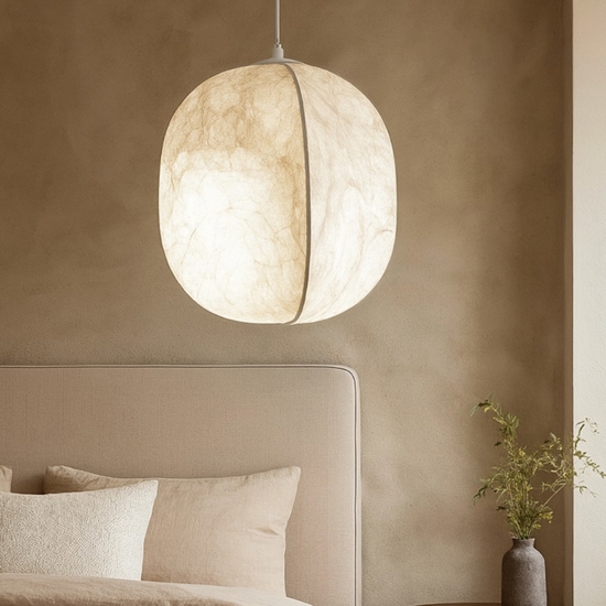 Lampadario camera da letto di seta gi gelo bianco design
