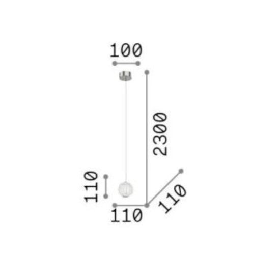 Diamond sp1 ideal lux lampada a sospensione per comodino camera da letto led Diamond sp1 ideal lux lampada a sospensione per comodino camera da letto led