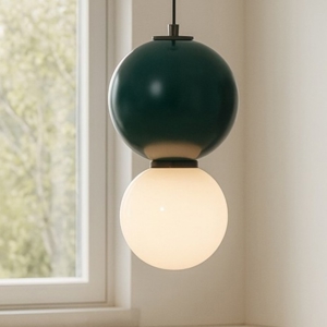 Lampada a sospensione da cucina porcellana verde 18cm led 3000k