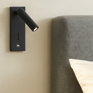 Visualizza i dettagli per Applique luce orientabile per camera da letto nero Applique luce orientabile per camera da letto nero