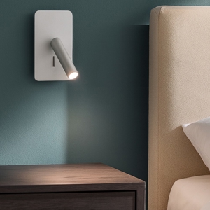 Applique camera da letto 3w 3000k orientabile grigio 