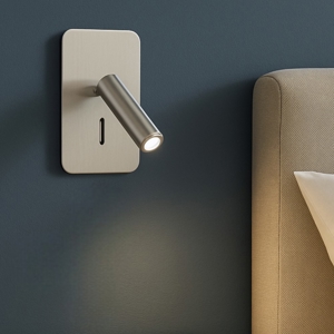Applique per camera da letto orientabile 3w 3000k nickel