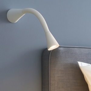 Linea light snake w1 applique led 2w 3000k bianco orientabile