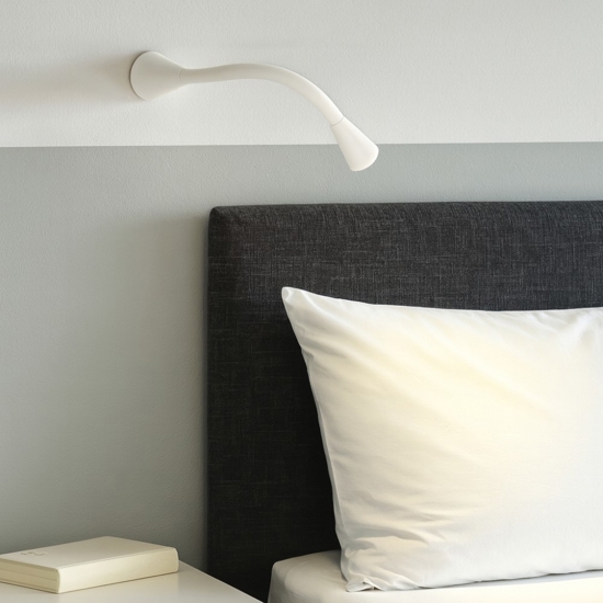 Linea light snake w1 applique bianco orientabile fp