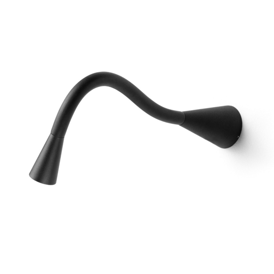 Linea light snake w1 nero led 1,5w 3000k applique da comodino