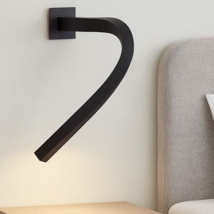 Snake w2 linea light applique led 1,5w 3000k nero orientabile
