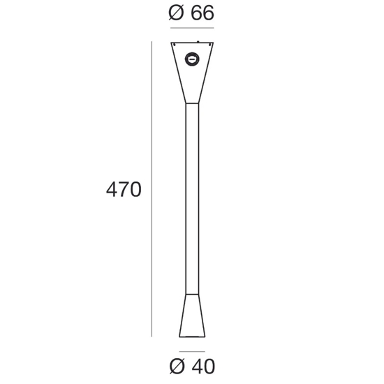 Applique led 2w 3000k orientabile nero con interruttore linea light snake w1