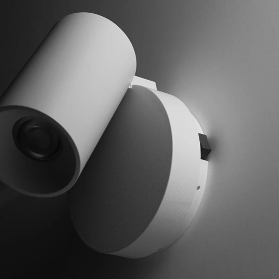 Linea light bart w applique bianco led 5w 3000k con interruttore
