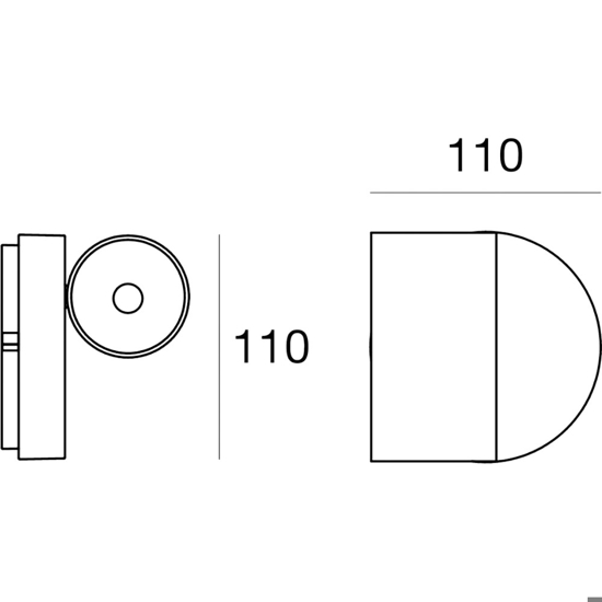 Linea light bart w applique bianco led 5w 3000k con interruttore