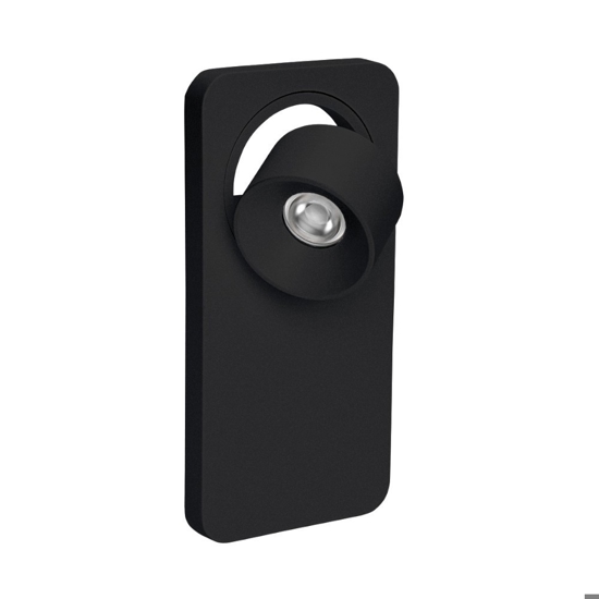 Applique nero con interruttore per camera da letto linea light beebo w