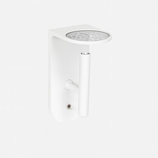 Applique per camera da letto stilnovo 2nights bianca 4w 3000k con interruttore
