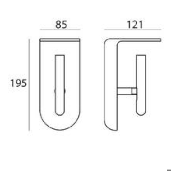 2nights stilnovo applique per camera da letto orientabile design moderno nero