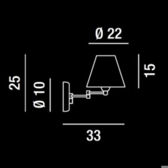 Applique per comodino con cordicella oro braccio estendibile perenz fp Applique per comodino con cordicella oro braccio estendibile perenz fp